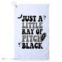 Just A Little Ray Of Pitch Black Halloween Golf Towel thumb 0