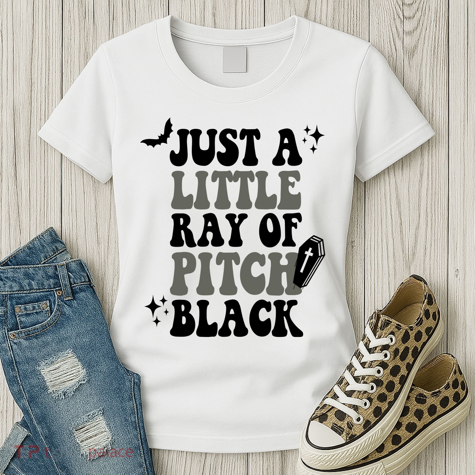 Just A Little Ray Of Pitch Black Halloween Women's T-Shirt
