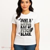 Just A Little Ray Of Pitch Black Halloween Women's T-Shirt thumb 4