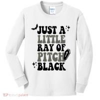 Just A Little Ray Of Pitch Black Halloween Kids Long Sleeve Shirt thumb 0