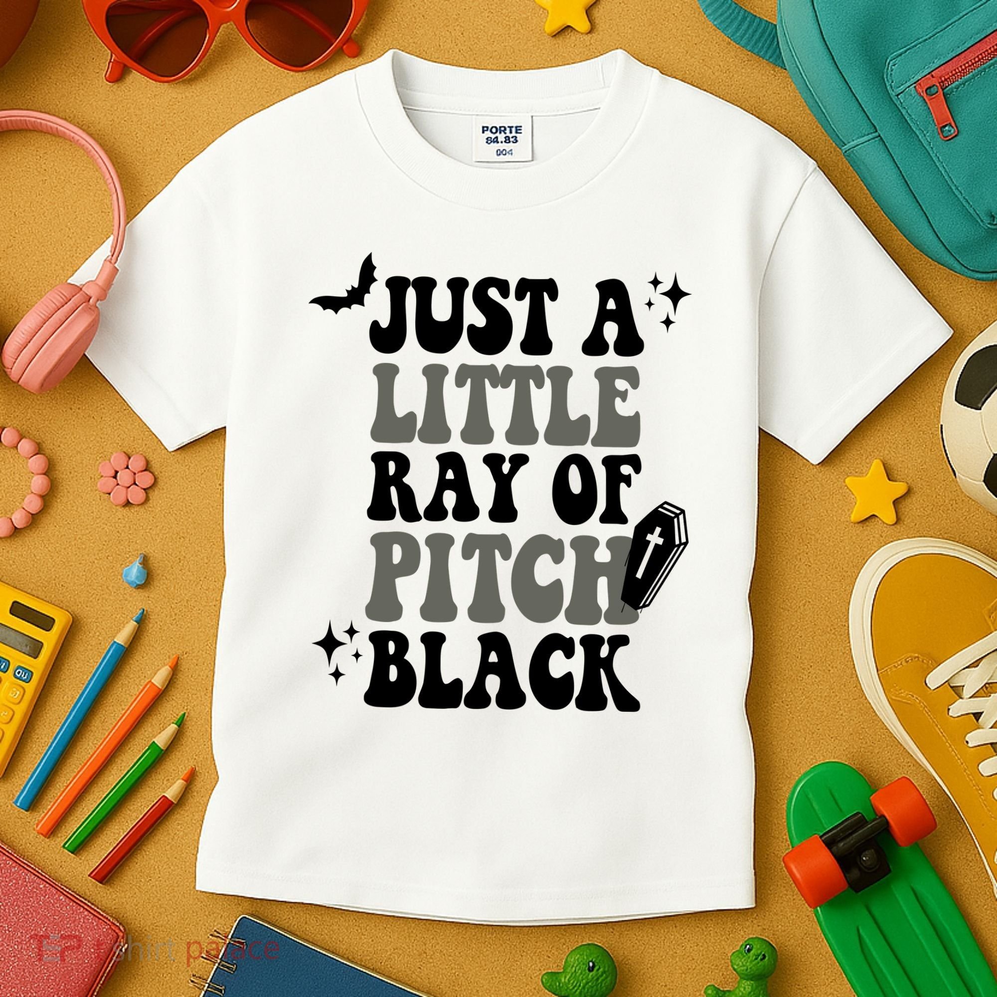 Just A Little Ray Of Pitch Black Halloween Kids T-Shirt