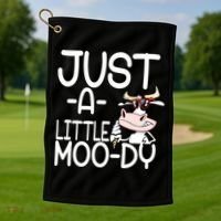 Just A Little Moody Golf Towel thumb 1