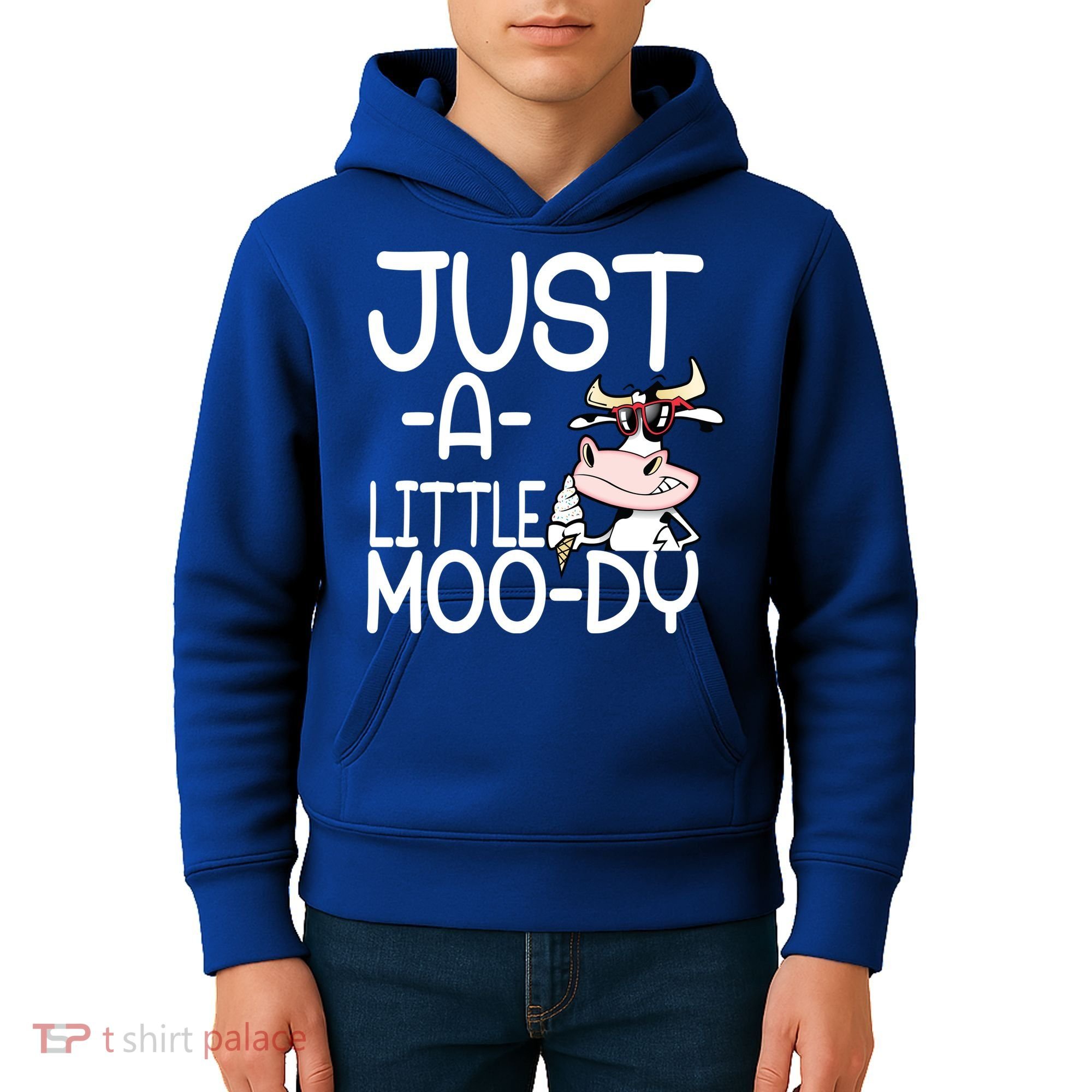 Just A Little Moody Kids Hoodie