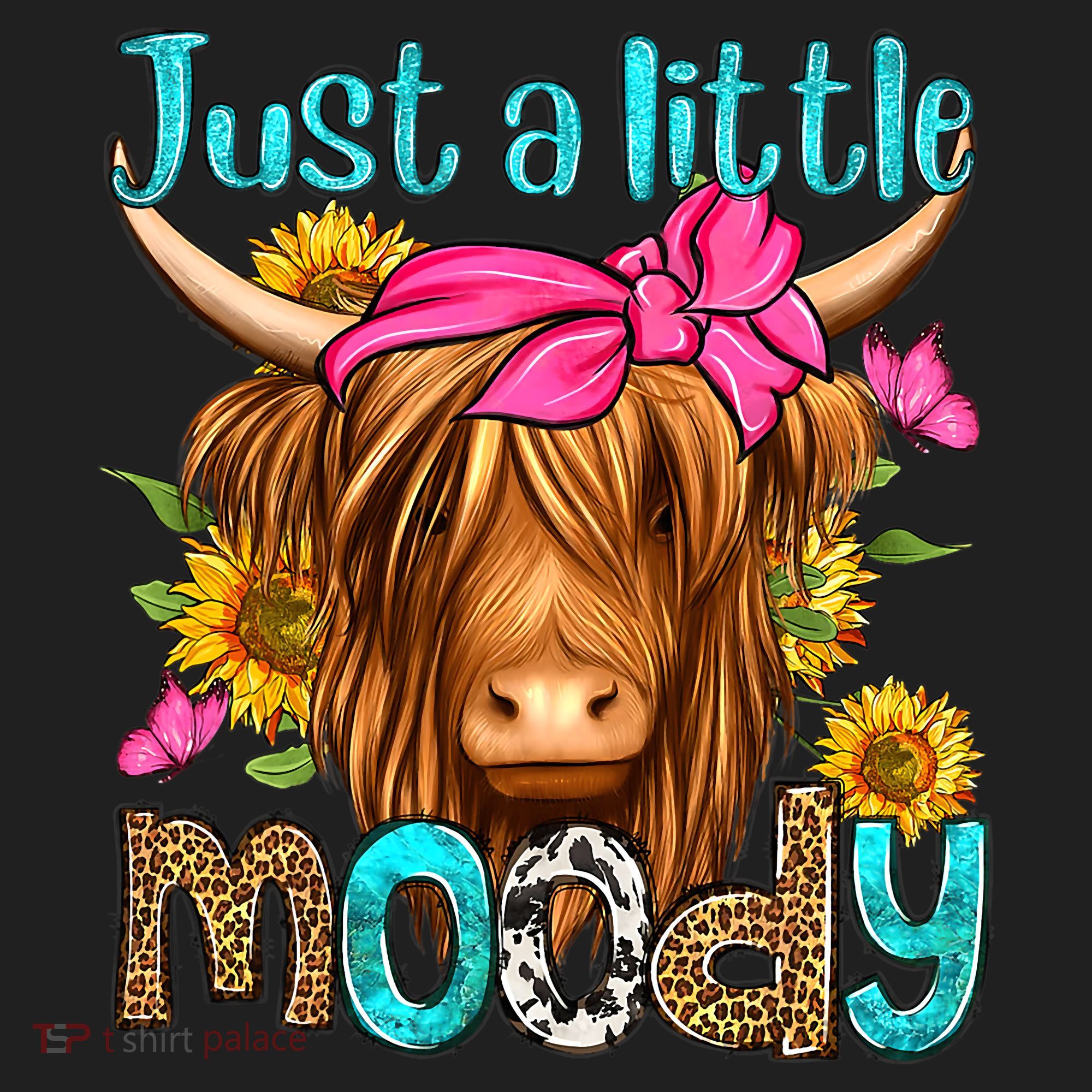 Just A Little Moody Cute Western Highland Cows Lover Farming Beanie