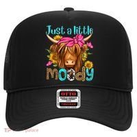 Just A Little Moody Cute Western Highland Cows Lover Farming Hat thumb 0