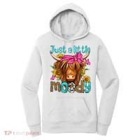 Just A Little Moody Cute Western Highland Cows Lover Farming Women's Hoodie thumb 0