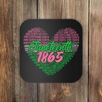 Juneteenth aka love heart Coaster thumb 0