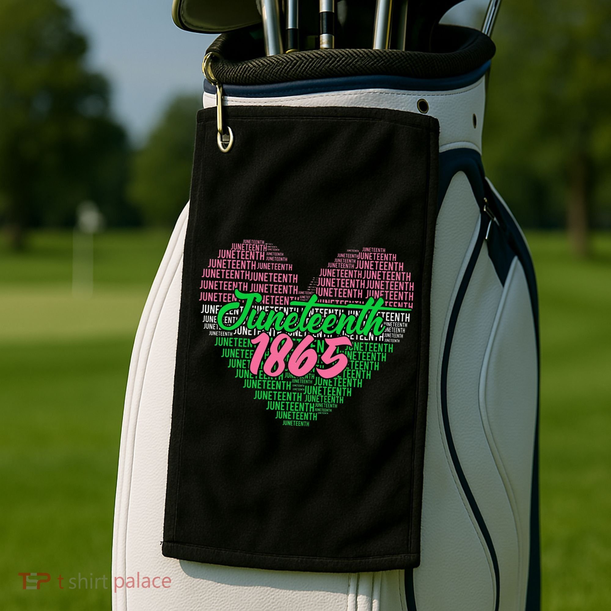 Juneteenth aka love heart Golf Towel