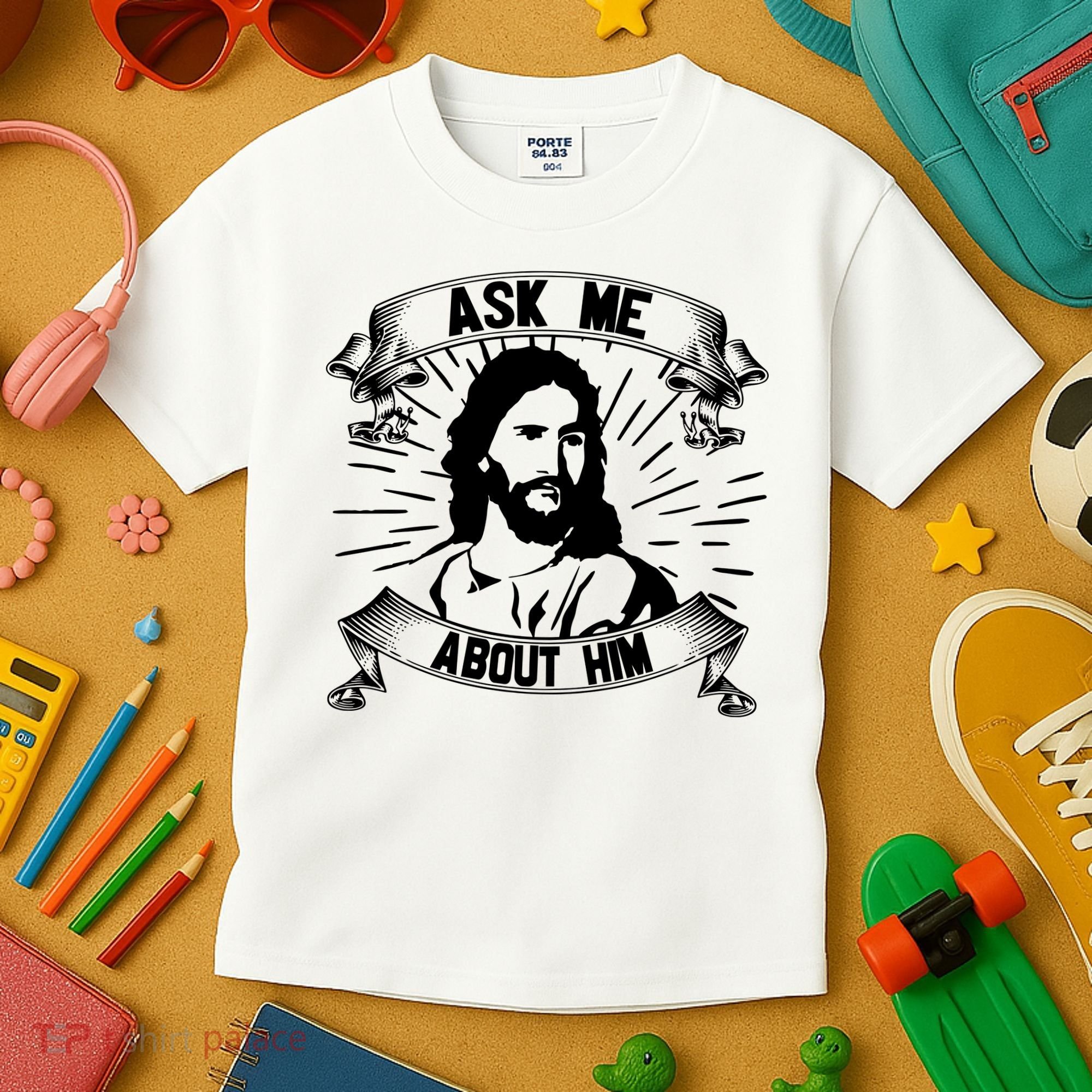 Jesus Ask Me About Him Kids T-Shirt