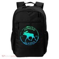 Juneau Alaska Moose Gradient Distressed Souvenir Backpack thumb 0