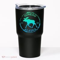 Juneau Alaska Moose Gradient Distressed Souvenir Tumbler thumb 0