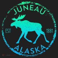 Juneau Alaska Moose Gradient Distressed Souvenir Tumbler thumb 3