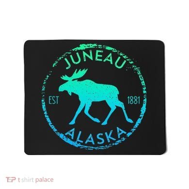 Juneau Alaska Moose Gradient Distressed Souvenir Mousepad