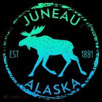 Juneau Alaska Moose Gradient Distressed Souvenir Mousepad thumb 1