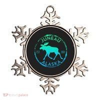 Juneau Alaska Moose Gradient Distressed Souvenir Ornament thumb 0