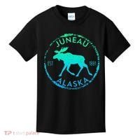 Juneau Alaska Moose Gradient Distressed Souvenir Kids T-Shirt thumb 0