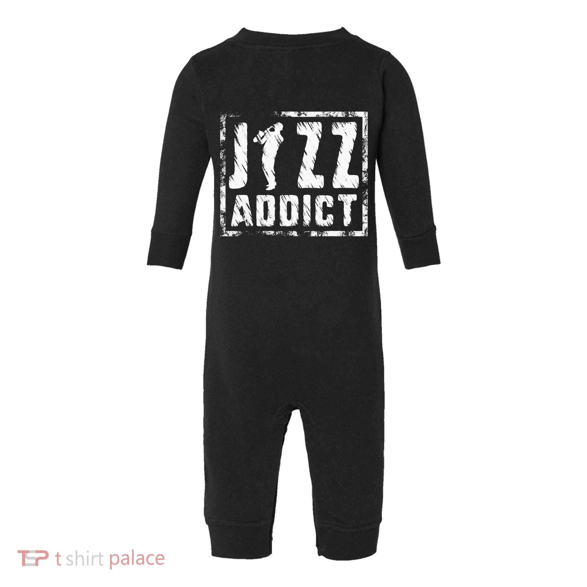 Jazz Addict Musician Music Trumpet Trombone Guitar Player Infant Fleece One Piece