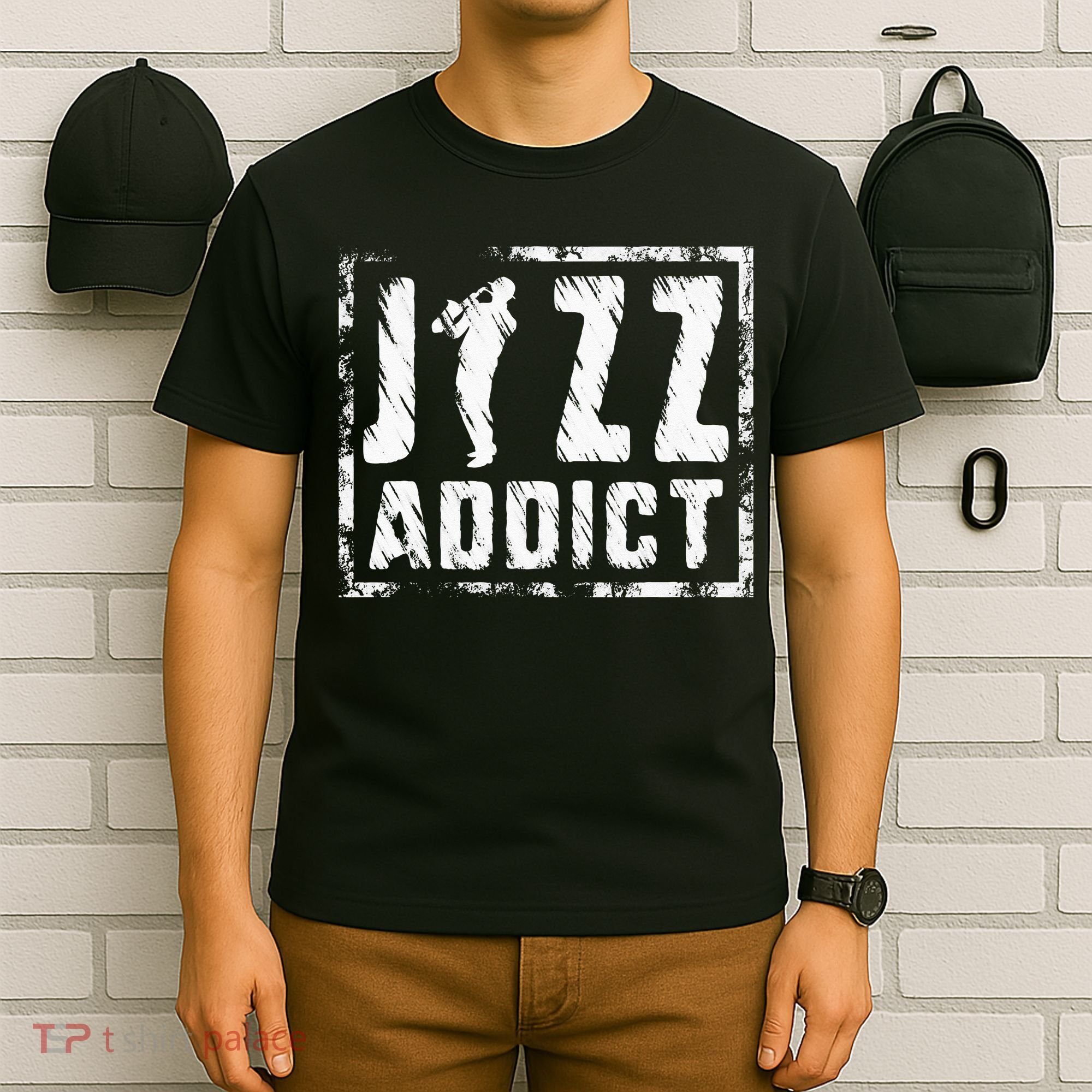 Jazz Addict Musician Music Trumpet Trombone Guitar Player T-Shirt