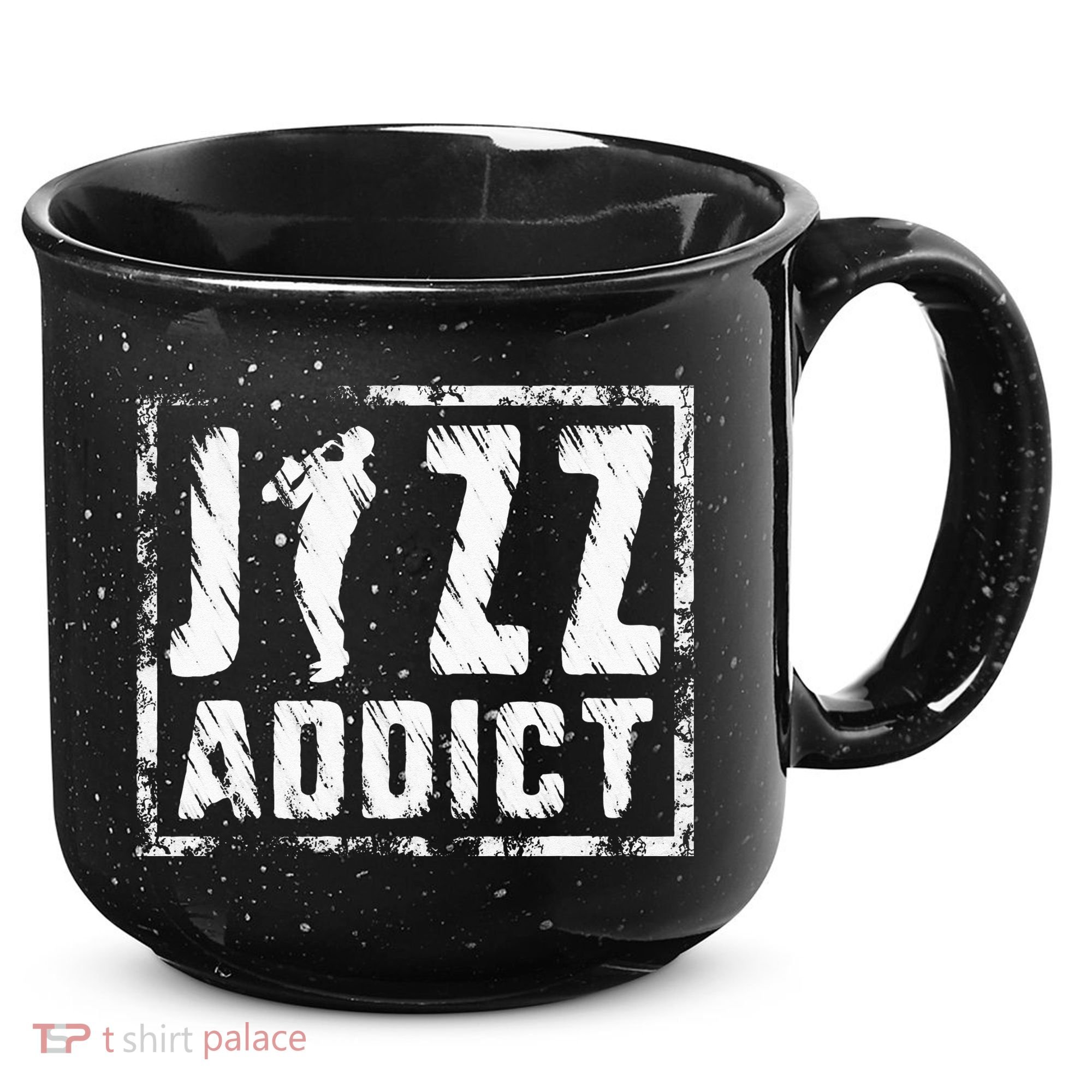 Jazz Addict Musician Music Trumpet Trombone Guitar Player 15oz Campfire Ceramic Mug