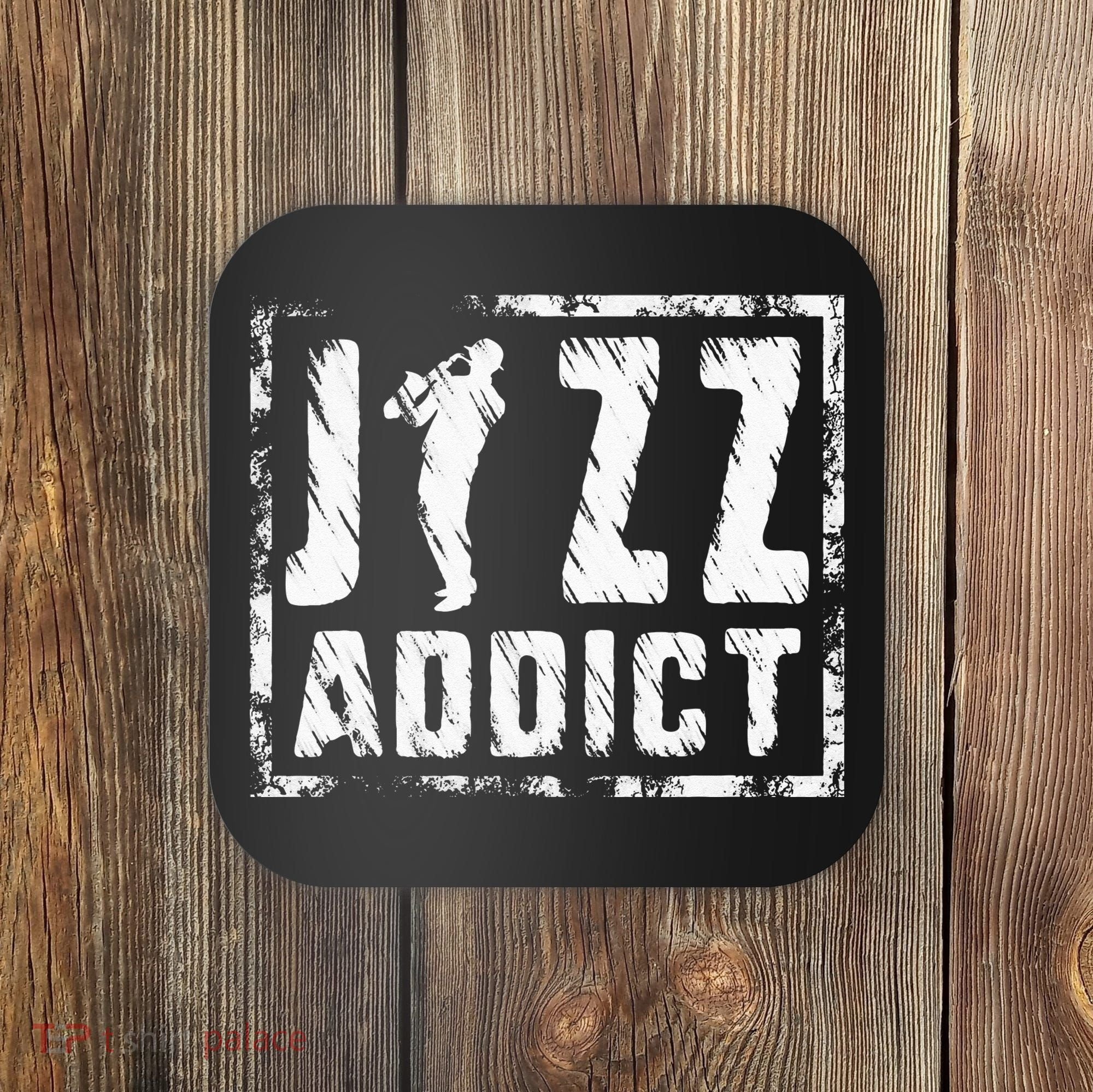 Jazz Addict Musician Music Trumpet Trombone Guitar Player Coaster