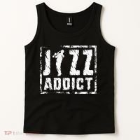 Jazz Addict Musician Music Trumpet Trombone Guitar Player Tank Top thumb 2