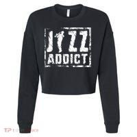 Jazz Addict Musician Music Trumpet Trombone Guitar Player Cropped Pullover Crew thumb 0