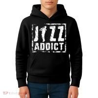 Jazz Addict Musician Music Trumpet Trombone Guitar Player Kids Hoodie thumb 4