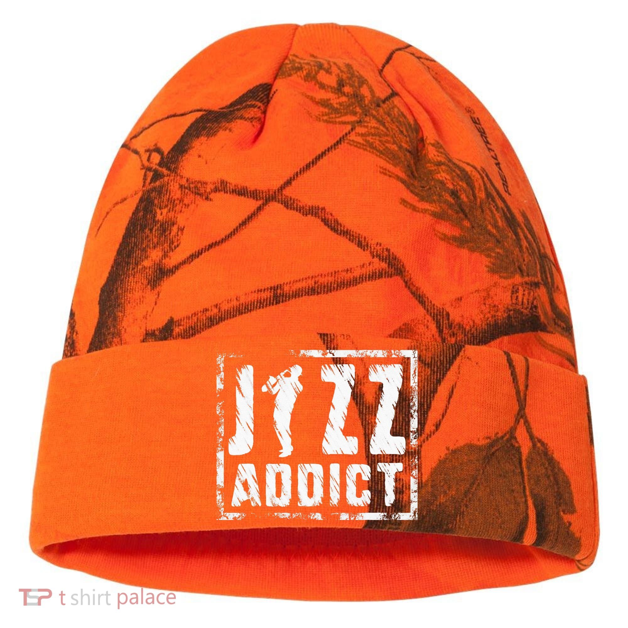 Jazz Addict Musician Music Trumpet Trombone Guitar Player Kati Licensed 12" Camo Cuffed Beanie