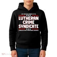 Just Another Member Of The Lutheran Crime Syndicate Kids Hoodie thumb 4