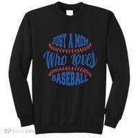 Just A Mom Who Loves Baseball Sweatshirt thumb 0
