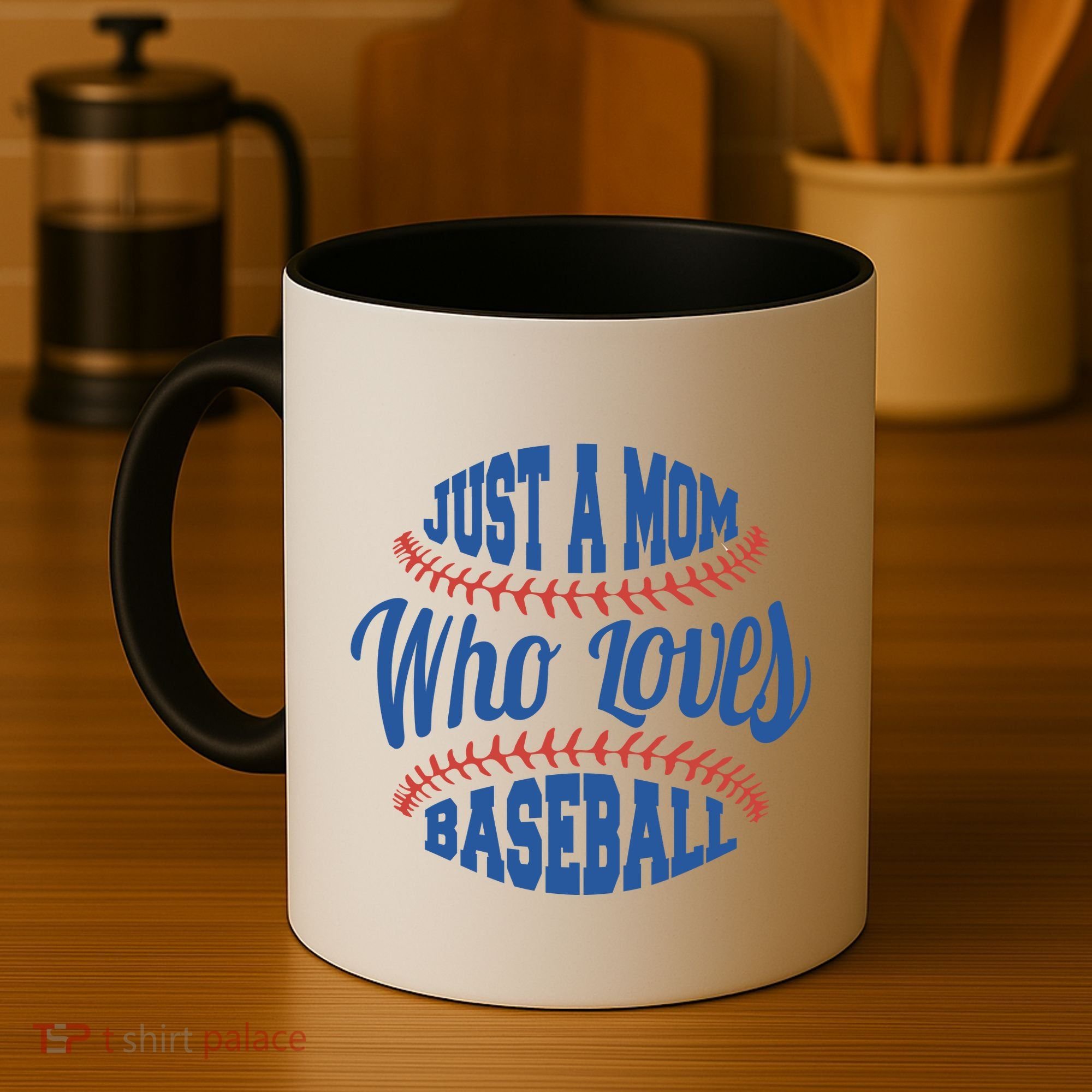 Just A Mom Who Loves Baseball Coffee Mug