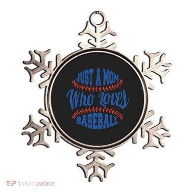 Just A Mom Who Loves Baseball Ornament
