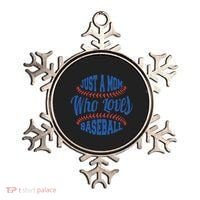 Just A Mom Who Loves Baseball Ornament thumb 0