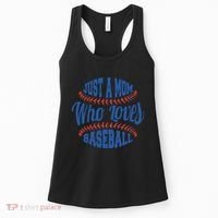 Just A Mom Who Loves Baseball Women's Tank Top thumb 0