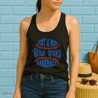 Just A Mom Who Loves Baseball Women's Tank Top thumb 2