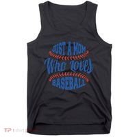 Just A Mom Who Loves Baseball Tank Top thumb 0