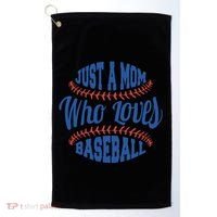 Just A Mom Who Loves Baseball Golf Towel thumb 0