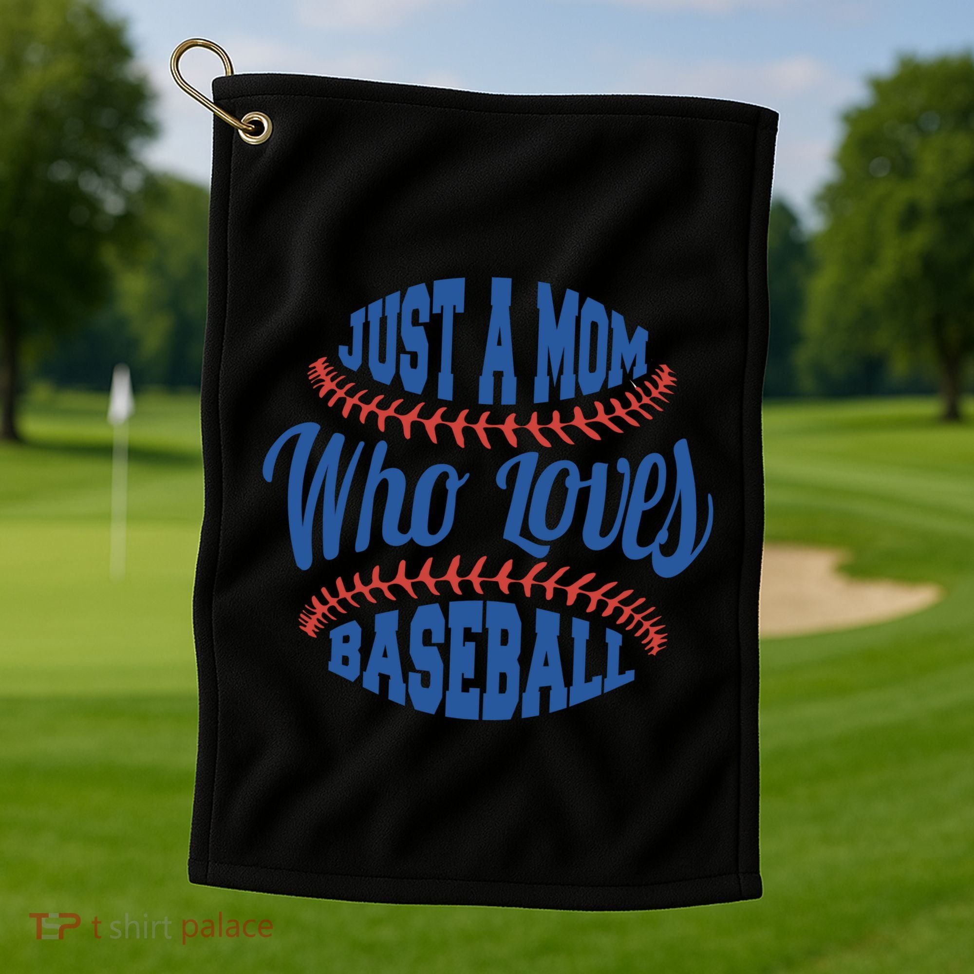 Just A Mom Who Loves Baseball Golf Towel
