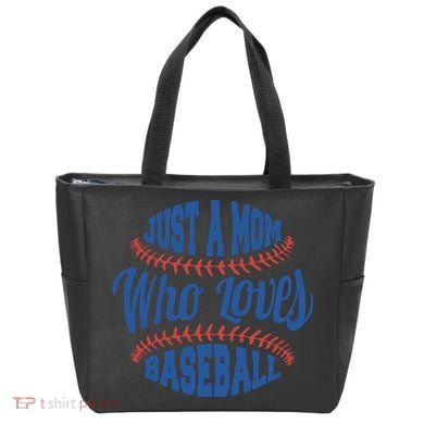 Just A Mom Who Loves Baseball Tote Bag