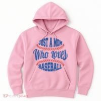 Just A Mom Who Loves Baseball Hoodie thumb 0