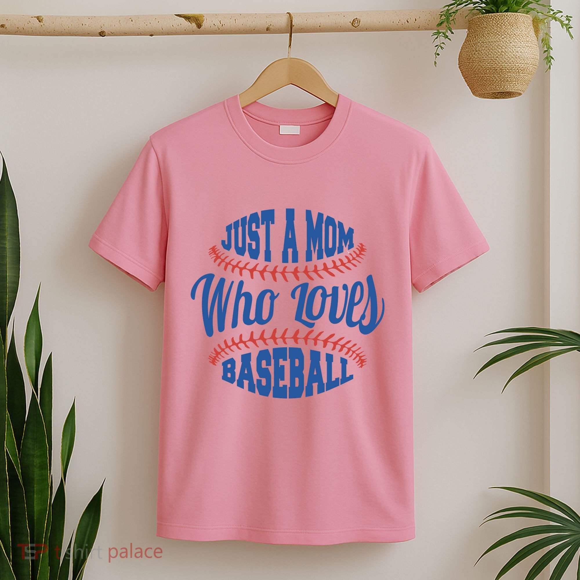 Just A Mom Who Loves Baseball T-Shirt