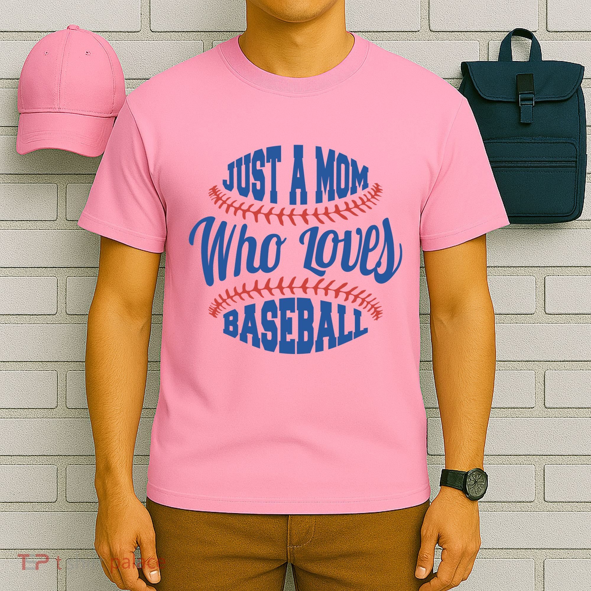 Just A Mom Who Loves Baseball T-Shirt