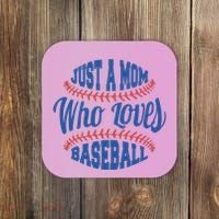 Just A Mom Who Loves Baseball Coaster thumb 0