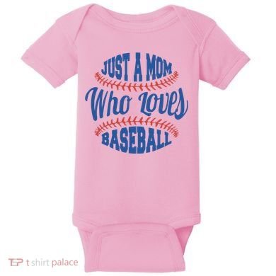 Just A Mom Who Loves Baseball Baby Bodysuit