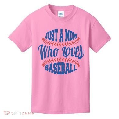 Just A Mom Who Loves Baseball Kids T-Shirt