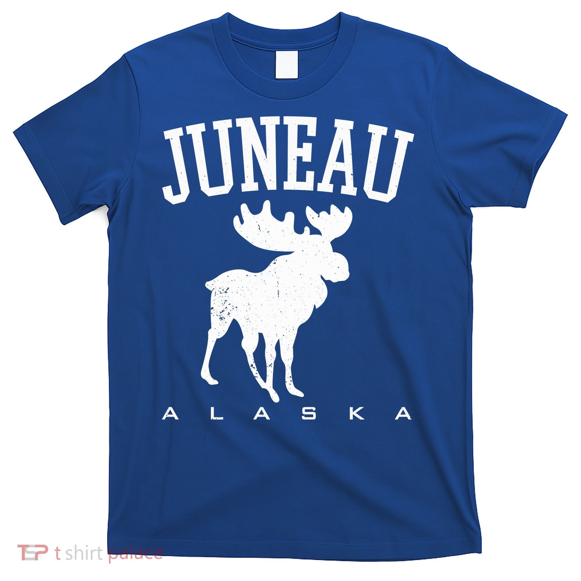 Juneau Alaska Moose Family Hiking Camping Trip Retro Vintage Funny Gift T-Shirt