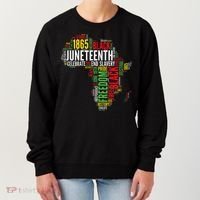 Juneteenth Africa Map Rd Art Black Pride Juneteenth Women's Sweatshirt thumb 0
