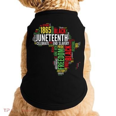 Juneteenth Africa Map Rd Art Black Pride Juneteenth Doggie Tank