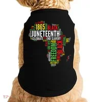 Juneteenth Africa Map Rd Art Black Pride Juneteenth Doggie Tank thumb 0