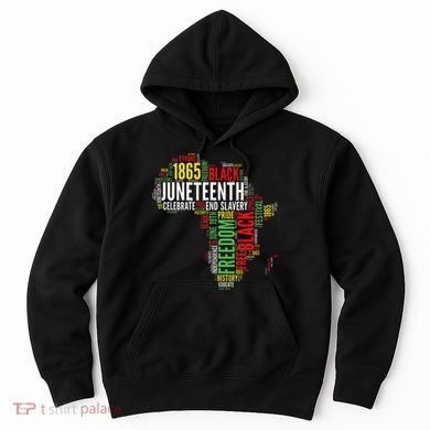 Juneteenth Africa Map Rd Art Black Pride Juneteenth Hoodie